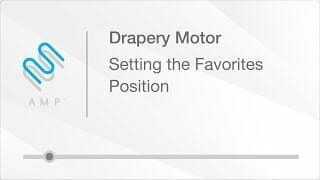 Drapery Motor – Setting the Favorites Position