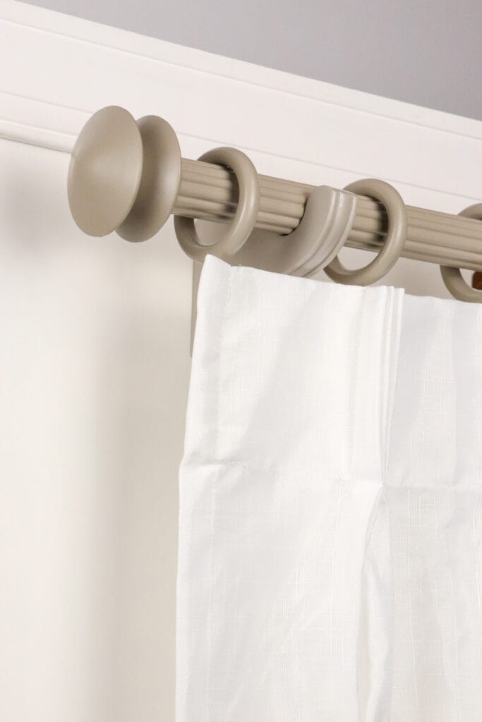 Miller – Truffle – White Drapery